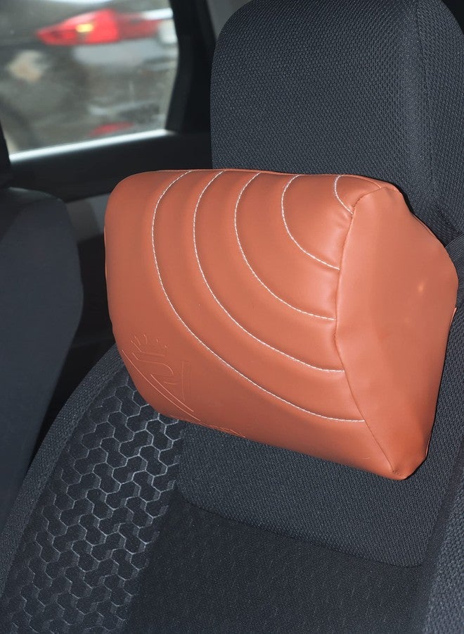 RIPOSEV GMV Memory Foam Headrest Neck Rest Cushion - Ergonomic Car Neck Pillow Cervical Support for Neck Pain Relief in Office, Driving Pack of 1, Majestic Tan - Image 1